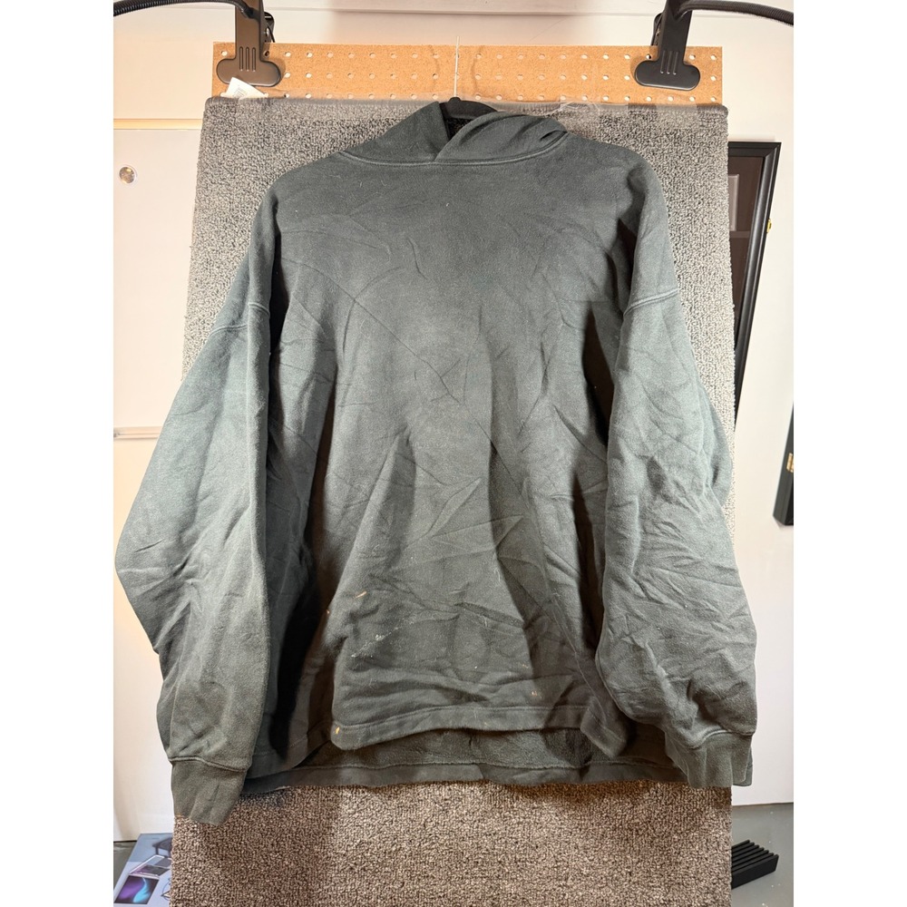 Fear of God Essentials Hoodie Mens Size M Black Oversized Logo Pullover